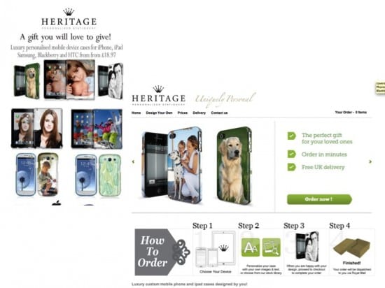 Heritage Stationery landing page