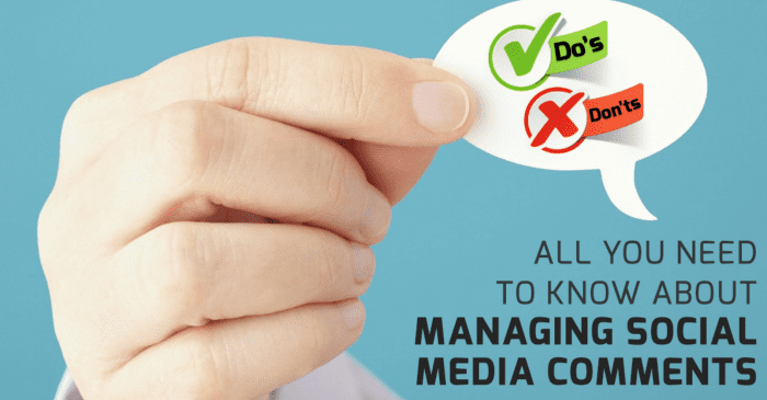 Managing Social Media comments 