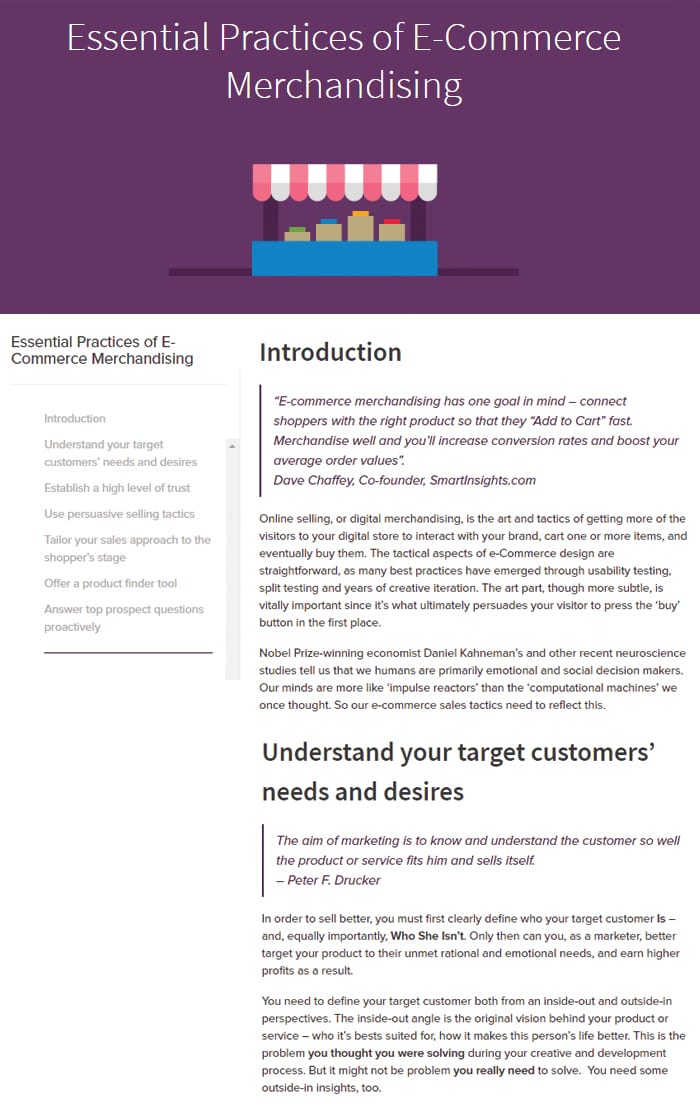 Essential Practices Of E-commerce Merchandising | Smart Insights
